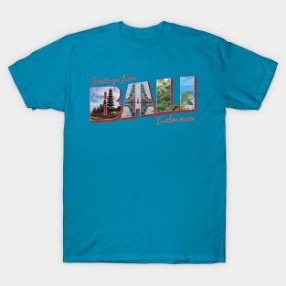 Greetings from Bali in Indonesia Vintage style retro souvenir T-Shirt